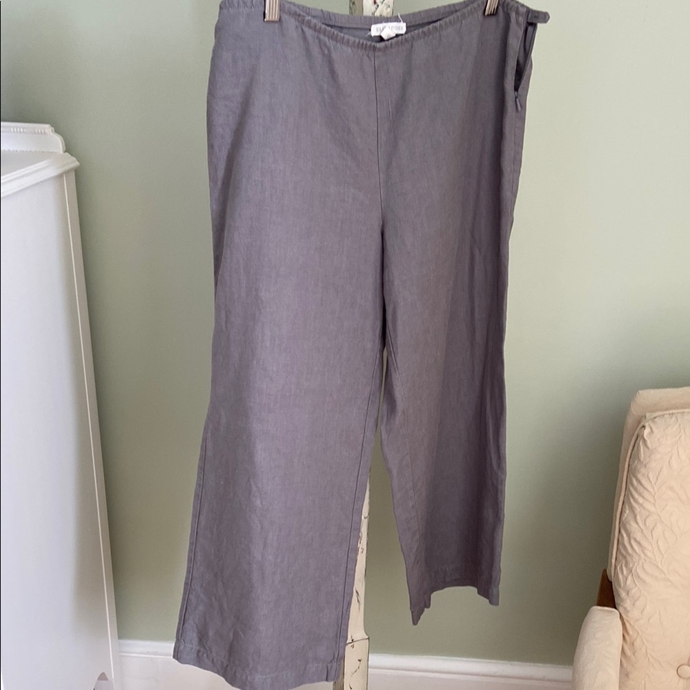 Eileen Fisher Linen Cropped Pants S - Picture 2 of 4